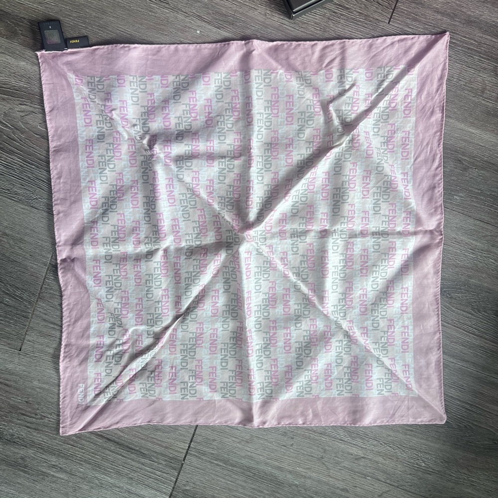 Fendi square cotton scarf